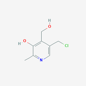 molecular formula C8H10ClNO2 B076541 4-Pyridinemethanol, 5-chloromethyl-3-hydroxy-2-methyl- CAS No. 13983-22-7