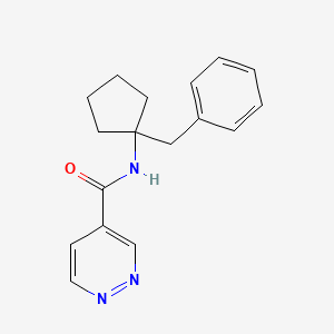 molecular formula C17H19N3O B7654180 N-(1-benzylcyclopentyl)pyridazine-4-carboxamide 