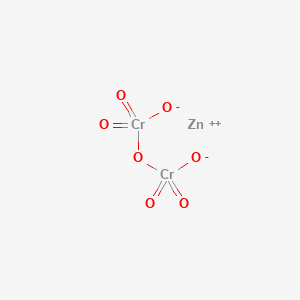 molecular formula Cr2O7Zn B076542 zinc;oxido-(oxido(dioxo)chromio)oxy-dioxochromium CAS No. 14018-95-2