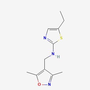 molecular formula C11H15N3OS B7654303 N-[(3,5-dimethyl-1,2-oxazol-4-yl)methyl]-5-ethyl-1,3-thiazol-2-amine 