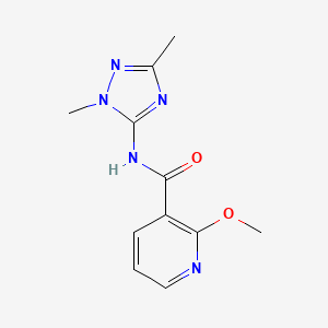 molecular formula C11H13N5O2 B7654343 N-(2,5-dimethyl-1,2,4-triazol-3-yl)-2-methoxypyridine-3-carboxamide 