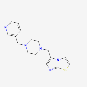 molecular formula C18H23N5S B7654478 2,6-Dimethyl-5-[[4-(pyridin-3-ylmethyl)piperazin-1-yl]methyl]imidazo[2,1-b][1,3]thiazole 