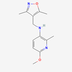 molecular formula C13H17N3O2 B7654969 N-[(3,5-dimethyl-1,2-oxazol-4-yl)methyl]-6-methoxy-2-methylpyridin-3-amine 