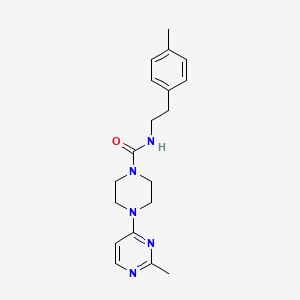molecular formula C19H25N5O B7655383 N-[2-(4-methylphenyl)ethyl]-4-(2-methylpyrimidin-4-yl)piperazine-1-carboxamide 