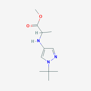 molecular formula C11H19N3O2 B7655422 Methyl 2-[(1-tert-butylpyrazol-4-yl)amino]propanoate 