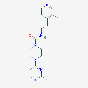 molecular formula C18H24N6O B7655541 N-[2-(3-methylpyridin-4-yl)ethyl]-4-(2-methylpyrimidin-4-yl)piperazine-1-carboxamide 