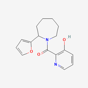 molecular formula C16H18N2O3 B7655581 [2-(Furan-2-yl)azepan-1-yl]-(3-hydroxypyridin-2-yl)methanone 