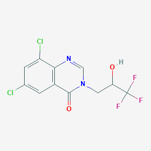 molecular formula C11H7Cl2F3N2O2 B7655883 6,8-Dichloro-3-(3,3,3-trifluoro-2-hydroxypropyl)quinazolin-4-one 