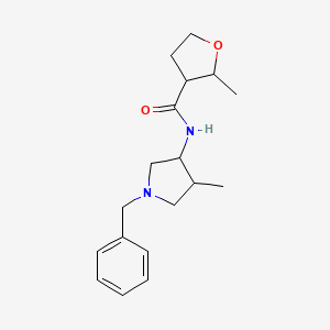 molecular formula C18H26N2O2 B7656431 N-(1-benzyl-4-methylpyrrolidin-3-yl)-2-methyloxolane-3-carboxamide 