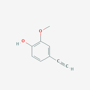 B076565 3-Methoxy-4-hydroxyphenylacetylene CAS No. 14031-76-6