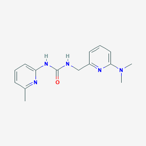 molecular formula C15H19N5O B7656567 1-[[6-(Dimethylamino)pyridin-2-yl]methyl]-3-(6-methylpyridin-2-yl)urea 