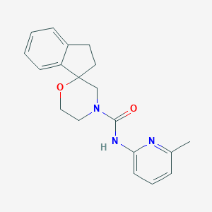 molecular formula C19H21N3O2 B7656697 N-(6-methylpyridin-2-yl)spiro[1,2-dihydroindene-3,2'-morpholine]-4'-carboxamide 