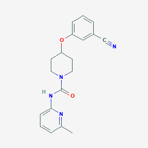 molecular formula C19H20N4O2 B7656720 4-(3-cyanophenoxy)-N-(6-methylpyridin-2-yl)piperidine-1-carboxamide 