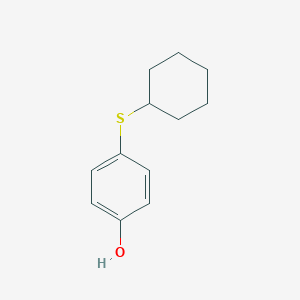 molecular formula C12H16OS B076573 4-(Cyclohexylsulfanyl)phenol CAS No. 14375-76-9