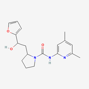 molecular formula C18H23N3O3 B7657463 N-(4,6-dimethylpyridin-2-yl)-2-[2-(furan-2-yl)-2-hydroxyethyl]pyrrolidine-1-carboxamide 