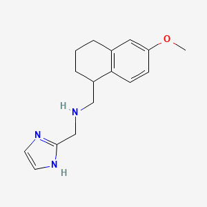 molecular formula C16H21N3O B7657834 N-(1H-imidazol-2-ylmethyl)-1-(6-methoxy-1,2,3,4-tetrahydronaphthalen-1-yl)methanamine 