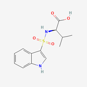 molecular formula C13H16N2O4S B7658542 (2R)-2-(1H-indol-3-ylsulfonylamino)-3-methylbutanoic acid 