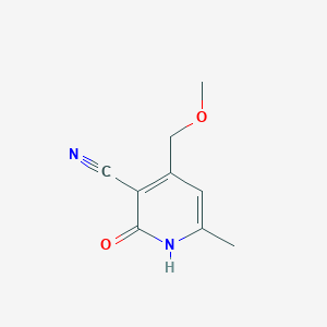 molecular formula C9H10N2O2 B076587 3-Pyridinecarbonitrile, 1,2-dihydro-4-(methoxymethyl)-6-methyl-2-oxo- CAS No. 13530-95-5