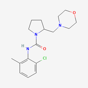 molecular formula C17H24ClN3O2 B7658733 N-(2-chloro-6-methylphenyl)-2-(morpholin-4-ylmethyl)pyrrolidine-1-carboxamide 