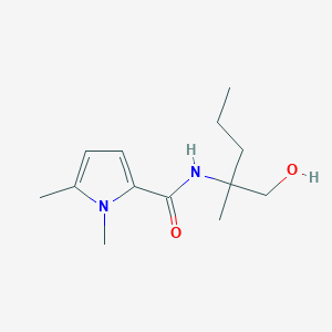 molecular formula C13H22N2O2 B7658850 N-(1-hydroxy-2-methylpentan-2-yl)-1,5-dimethylpyrrole-2-carboxamide 
