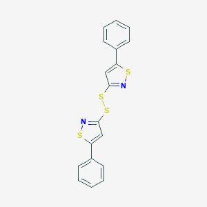 molecular formula C18H12N2S4 B076590 5,5'-Diphenyl-3,3'-diisothiazole disulfide CAS No. 15139-41-0