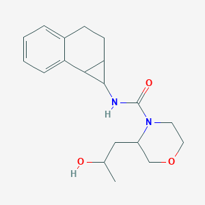 molecular formula C19H26N2O3 B7659171 N-(1a,2,3,7b-tetrahydro-1H-cyclopropa[a]naphthalen-1-yl)-3-(2-hydroxypropyl)morpholine-4-carboxamide 