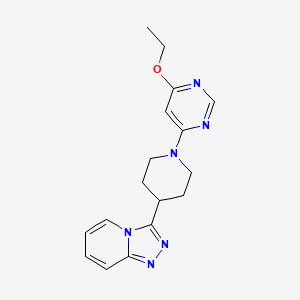 molecular formula C17H20N6O B7659329 3-[1-(6-Ethoxypyrimidin-4-yl)piperidin-4-yl]-[1,2,4]triazolo[4,3-a]pyridine 