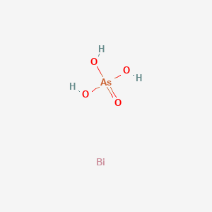 molecular formula AsBiH3O4 B076600 Arsoric acid;bismuthane CAS No. 13702-38-0