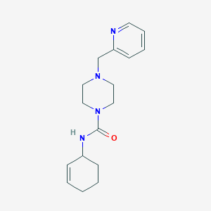 molecular formula C17H24N4O B7660369 N-cyclohex-2-en-1-yl-4-(pyridin-2-ylmethyl)piperazine-1-carboxamide 