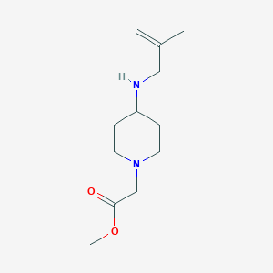 molecular formula C12H22N2O2 B7660679 Methyl 2-[4-(2-methylprop-2-enylamino)piperidin-1-yl]acetate 