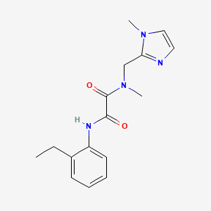 molecular formula C16H20N4O2 B7660775 N-(2-ethylphenyl)-N'-methyl-N'-[(1-methylimidazol-2-yl)methyl]oxamide 