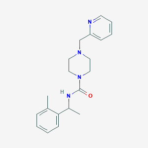 molecular formula C20H26N4O B7660785 N-[1-(2-methylphenyl)ethyl]-4-(pyridin-2-ylmethyl)piperazine-1-carboxamide 