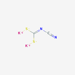 molecular formula C2K2N2S2 B076608 Carbamodithioic acid, cyano-, dipotassium salt CAS No. 13145-41-0