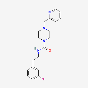 molecular formula C19H23FN4O B7660802 N-[2-(3-fluorophenyl)ethyl]-4-(pyridin-2-ylmethyl)piperazine-1-carboxamide 