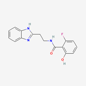 molecular formula C16H14FN3O2 B7661019 N-[2-(1H-benzimidazol-2-yl)ethyl]-2-fluoro-6-hydroxybenzamide 