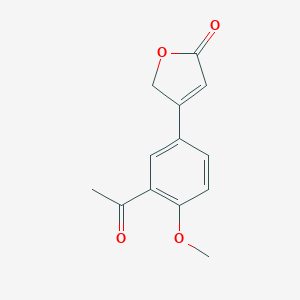 B076618 4-(3-Acetyl-4-methoxyphenyl)furan-2(5H)-one CAS No. 14201-58-2