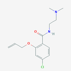 molecular formula C14H19ClN2O2 B076619 Benzamide, 2-(allyloxy)-4-chloro-N-(2-(dimethylamino)ethyl)- CAS No. 10330-67-3