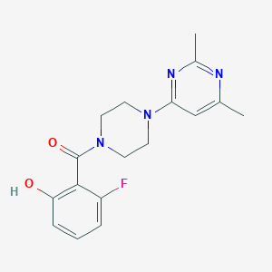 molecular formula C17H19FN4O2 B7661955 [4-(2,6-Dimethylpyrimidin-4-yl)piperazin-1-yl]-(2-fluoro-6-hydroxyphenyl)methanone 