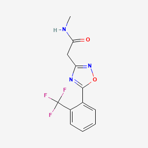 molecular formula C12H10F3N3O2 B7662516 N-methyl-2-[5-[2-(trifluoromethyl)phenyl]-1,2,4-oxadiazol-3-yl]acetamide 