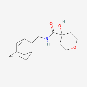 molecular formula C17H27NO3 B7662594 N-(2-adamantylmethyl)-4-hydroxyoxane-4-carboxamide 