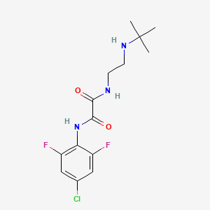 molecular formula C14H18ClF2N3O2 B7662659 N-[2-(tert-butylamino)ethyl]-N'-(4-chloro-2,6-difluorophenyl)oxamide 