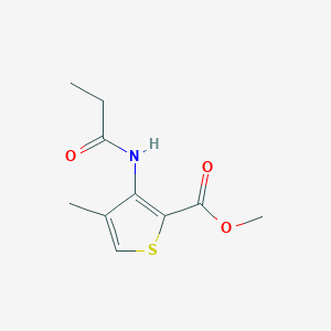molecular formula C10H13NO3S B7662913 Methyl 4-methyl-3-(propanoylamino)thiophene-2-carboxylate 