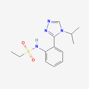 molecular formula C13H18N4O2S B7662918 N-[2-(4-propan-2-yl-1,2,4-triazol-3-yl)phenyl]ethanesulfonamide 