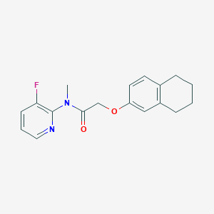 molecular formula C18H19FN2O2 B7662949 N-(3-fluoropyridin-2-yl)-N-methyl-2-(5,6,7,8-tetrahydronaphthalen-2-yloxy)acetamide 