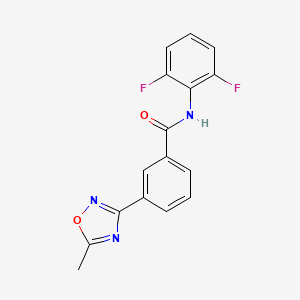 molecular formula C16H11F2N3O2 B7663019 N-(2,6-difluorophenyl)-3-(5-methyl-1,2,4-oxadiazol-3-yl)benzamide 