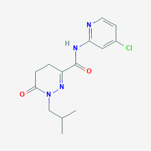 molecular formula C14H17ClN4O2 B7663071 N-(4-chloropyridin-2-yl)-1-(2-methylpropyl)-6-oxo-4,5-dihydropyridazine-3-carboxamide 