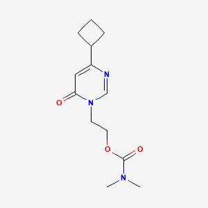 molecular formula C13H19N3O3 B7663232 2-(4-cyclobutyl-6-oxopyrimidin-1-yl)ethyl N,N-dimethylcarbamate 