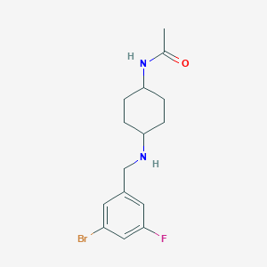 molecular formula C15H20BrFN2O B7663252 N-[4-[(3-bromo-5-fluorophenyl)methylamino]cyclohexyl]acetamide 