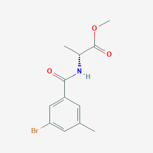 molecular formula C12H14BrNO3 B7663480 methyl (2R)-2-[(3-bromo-5-methylbenzoyl)amino]propanoate 