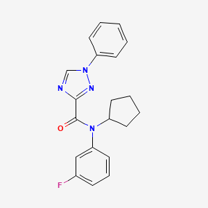 molecular formula C20H19FN4O B7663499 N-cyclopentyl-N-(3-fluorophenyl)-1-phenyl-1,2,4-triazole-3-carboxamide 
